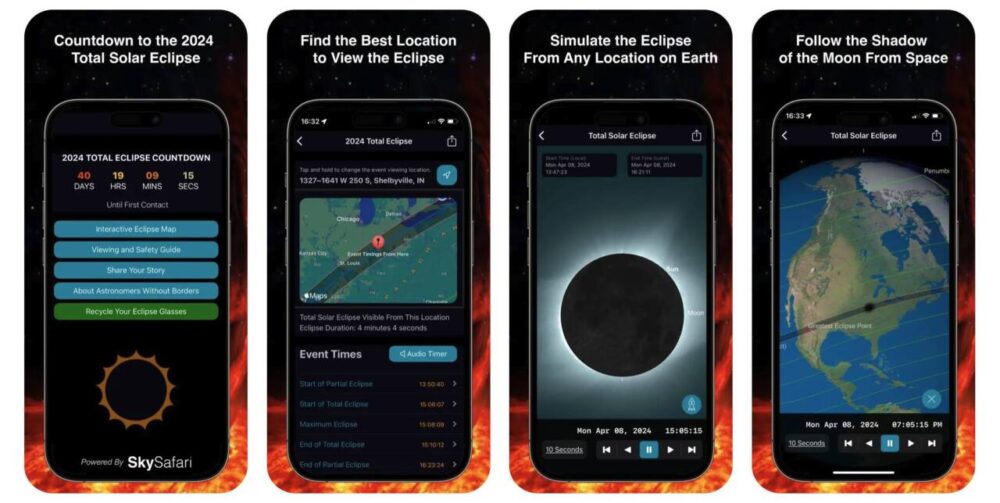 quad screenshot of One Eclipse App